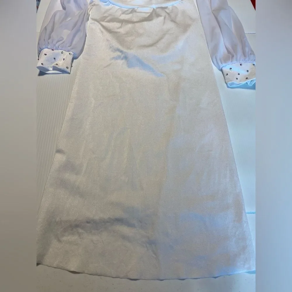 Kelle dance custom solo  costume white 2 piece AWAKENING ASYMMETRICAL 4424 LC